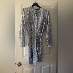 Apt 9 Size L Women's Dress Long Mid Sleeve Button Down Lined Dress ! Like new !